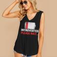 Introverted Please Wait Introvert Saying Sarcasm Women's V-Neck Tank Top