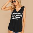 Introverted But Willing To Discuss Moose Introvert Women's V-Neck Tank Top Introverted But Willing To Discuss Moose Introvert Women's V-Neck Tank Top
