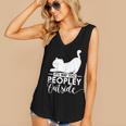 It's Way Too Peopley Outside Cute Cat Introvert Women's V-Neck Tank Top
