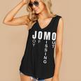 JOMO Joy Of Missing Out Sarcastic Introvert Women's V-Neck Tank Top JOMO Joy Of Missing Out Sarcastic Introvert Women's V-Neck Tank Top