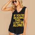 Leave Me Alone – Sarcastic Saying For Introverts Women's V-Neck Tank Top
