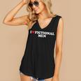 I Love Heart Fictional Men Simple Cute Reading Books Women's V-Neck Tank Top