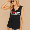 I Love My Social Anxiety Heart Humor Introvert Statement Women's V-Neck Tank Top