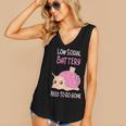 Low Social Battery Cute Snail With House Introvert Cozy Home Women's V-Neck Tank Top Low Social Battery Cute Snail With House Introvert Cozy Home Women's V-Neck Tank Top