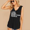 I Like Music More Than People Introvert Musician Women's V-Neck Tank Top I Like Music More Than People Introvert Musician Women's V-Neck Tank Top