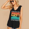 I Like Music More Than People Introvert Saying Quote Women's V-Neck Tank Top I Like Music More Than People Introvert Saying Quote Women's V-Neck Tank Top