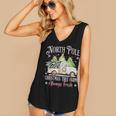 North Pole Tree Farm Merry Christmas Holiday Scene Nostalgia Women's V-Neck Tank Top