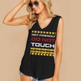 Not Friendly Do Not Touch Warning Sarcasm Introvert Women's V-Neck Tank Top Not Friendly Do Not Touch Warning Sarcasm Introvert Women's V-Neck Tank Top