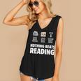 Nothing Beats Reading Librarian Book Bookworm Women's V-Neck Tank Top