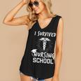 Nursing School Graduation Shirt I Survived RN Gift Women's V-Neck Tank Top