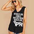 Outside Of A Dog A Book Is Man's Best Friend Apparel Women's V-Neck Tank Top