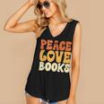 Peace Love Books Men Women Women's V-Neck Tank Top