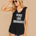 Peace Love And Ignorance Sarcastic Humor Introvert Women's V-Neck Tank Top Peace Love And Ignorance Sarcastic Humor Introvert Women's V-Neck Tank Top