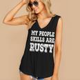 My People Skills Are Rusty Introvert SPN Moments Women's V-Neck Tank Top