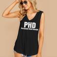 PHD Permanent Head Damage Doctoral Degree PHD Graduation Women's V-Neck Tank Top