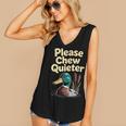Please Chew Quieter Introvert Duck Lover Women's V-Neck Tank Top
