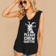 Please Chew Quieter Introvert Quietness Silence Lover Women's V-Neck Tank Top