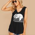 Polar Bear Reading Book Pajama Sleep Women's V-Neck Tank Top Polar Bear Reading Book Pajama Sleep Women's V-Neck Tank Top