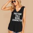 Pretend I'm A Book Character Costumes For Kids Halloween Women's V-Neck Tank Top Pretend I'm A Book Character Costumes For Kids Halloween Women's V-Neck Tank Top