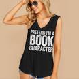 Pretend I'm A Book Character Shirt Adult Kids Costume Women's V-Neck Tank Top Pretend I'm A Book Character Shirt Adult Kids Costume Women's V-Neck Tank Top