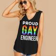 Proud Gay Engineer LGBTQ Rainbow Engineering Graduation Women's V-Neck Tank Top
