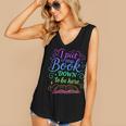 I Put My Book Down To Be Here Whimsical Graphic For Readers Women's V-Neck Tank Top