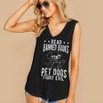 Read Banned Books PET DOGS FIGHT EVIL Read Books Reader Women's V-Neck Tank Top