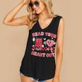 Read Your Heart Out Valentine Teacher Book Lover Women's V-Neck Tank Top