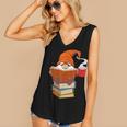 Reading Lover Book Graphic Gnome Women's V-Neck Tank Top