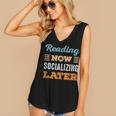 Reading Now Minimal Socializing Introvert Vintage Women's V-Neck Tank Top Reading Now Minimal Socializing Introvert Vintage Women's V-Neck Tank Top
