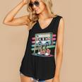 Retro Old Cassette Tape Cartoon With Walker Nostalgia Women's V-Neck Tank Top