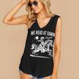 Retro We Read At Dawn Cowgirl Western Librarian Book Lover Women's V-Neck Tank Top Retro We Read At Dawn Cowgirl Western Librarian Book Lover Women's V-Neck Tank Top