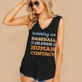 Running On Baseball Social Introvert Humor Vintage Women's V-Neck Tank Top