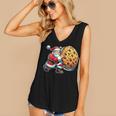 Santa Holding Cookie Xmas Baker Introvert Christmas Women's V-Neck Tank Top Santa Holding Cookie Xmas Baker Introvert Christmas Women's V-Neck Tank Top