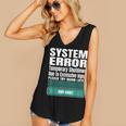 Sarcastic Apparel For Antisocial Introverts System Error Women's V-Neck Tank Top Sarcastic Apparel For Antisocial Introverts System Error Women's V-Neck Tank Top