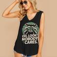 Sarcastic Saying Oh Look Nobody Cares Humor Introverts Women's V-Neck Tank Top