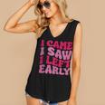 I Came I Saw I Left Early Sarcastic Introvert Saying Women's V-Neck Tank Top I Came I Saw I Left Early Sarcastic Introvert Saying Women's V-Neck Tank Top
