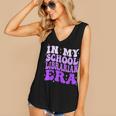In My School Librarian Era Groovy Back To School Book Lover Women's V-Neck Tank Top