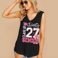 Senior 2027 Class Of 2027 Pink Coquette Bow Graduation Girl Women's V-Neck Tank Top