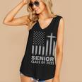 Senior Class Of 2025 USA Flag Cross Christian Graduation Women's V-Neck Tank Top