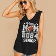 Senior Mom Class Of 2024 Football Proud Mom Graduation Women's V-Neck Tank Top
