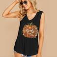 Smart Book Pumpkin Retro Fall Teacher Reading Halloween Women's V-Neck Tank Top Smart Book Pumpkin Retro Fall Teacher Reading Halloween Women's V-Neck Tank Top