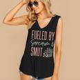 Smutty Book Lover Women Fueled By Sarcasm And Smut Spicy Women's V-Neck Tank Top