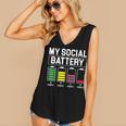 My Social Battery Introverted Low Energy Antisocial Women's V-Neck Tank Top My Social Battery Introverted Low Energy Antisocial Women's V-Neck Tank Top
