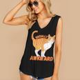 SOCIALLY AWKWARD FUNNY CAT ANTISOCIAL INTROVERT WEIRD Women's V-Neck Tank Top SOCIALLY AWKWARD FUNNY CAT ANTISOCIAL INTROVERT WEIRD Women's V-Neck Tank Top