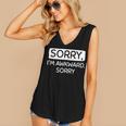 Sorry I'm Awkward Sorry Socially Awkward Introvert Women's V-Neck Tank Top Sorry I'm Awkward Sorry Socially Awkward Introvert Women's V-Neck Tank Top