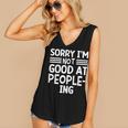 Sorry I'm Not Good At People-Ing Introvert Women's V-Neck Tank Top Sorry I'm Not Good At People-Ing Introvert Women's V-Neck Tank Top