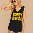 Sorry Im Not Good At Peopleing Introvert Women's V-Neck Tank Top