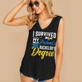 i Survived My Husbands Bachelors Degree Graduation Gifts Women's V-Neck Tank Top