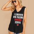 I Survived Her Passing Nursing School Graduation Women's V-Neck Tank Top